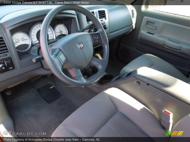 Flame Red / Khaki Beige 2006 Dodge Dakota SLT Quad Cab