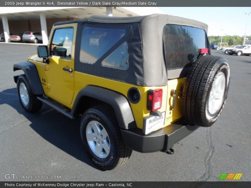 Detonator Yellow / Dark Slate Gray/Medium Slate Gray 2009 Jeep Wrangler X 4x4