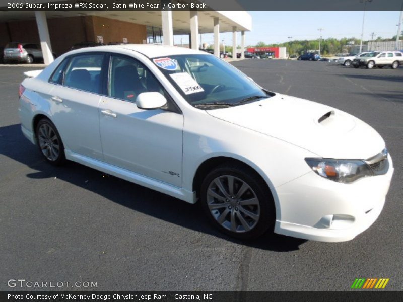 Satin White Pearl / Carbon Black 2009 Subaru Impreza WRX Sedan