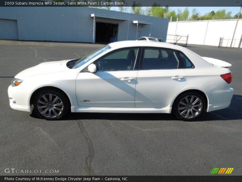 Satin White Pearl / Carbon Black 2009 Subaru Impreza WRX Sedan