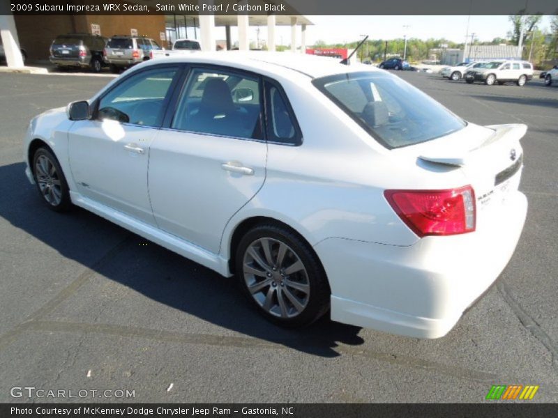 Satin White Pearl / Carbon Black 2009 Subaru Impreza WRX Sedan