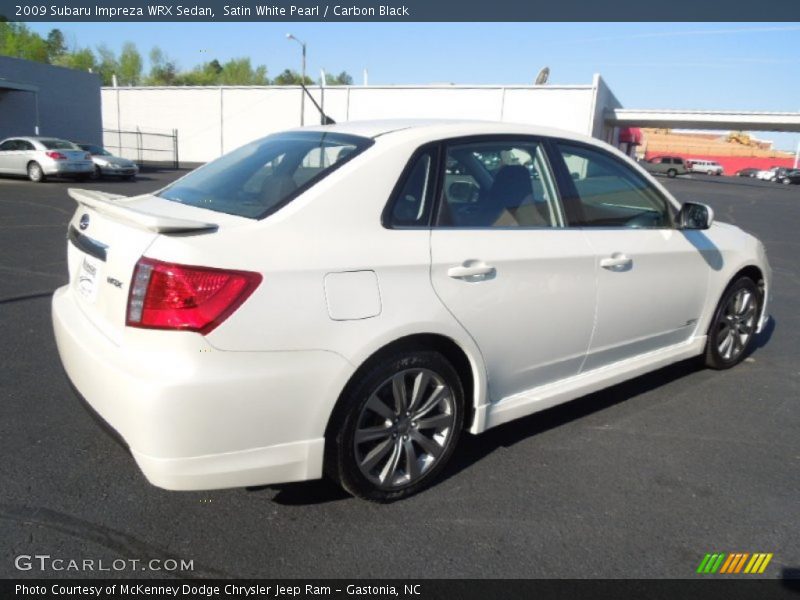 Satin White Pearl / Carbon Black 2009 Subaru Impreza WRX Sedan
