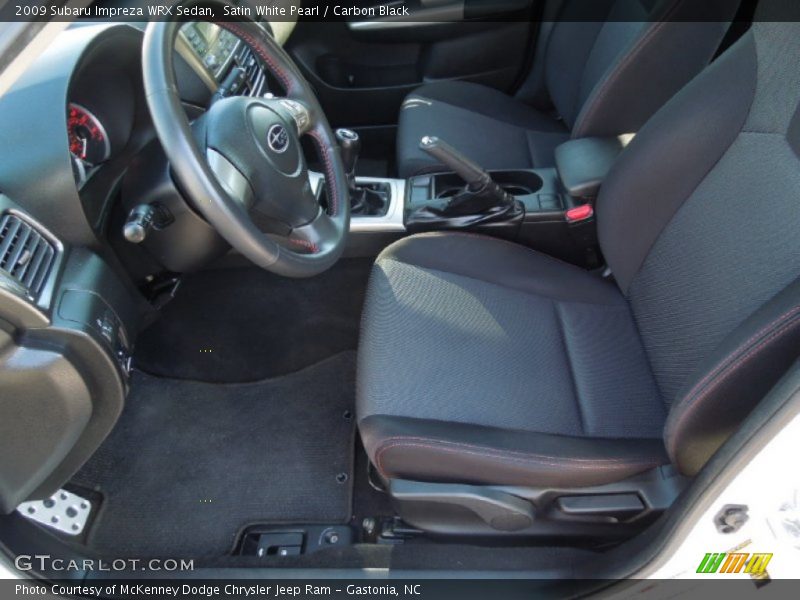 Satin White Pearl / Carbon Black 2009 Subaru Impreza WRX Sedan