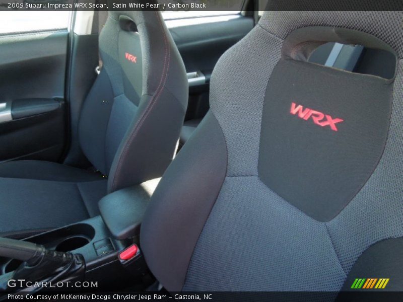 Satin White Pearl / Carbon Black 2009 Subaru Impreza WRX Sedan