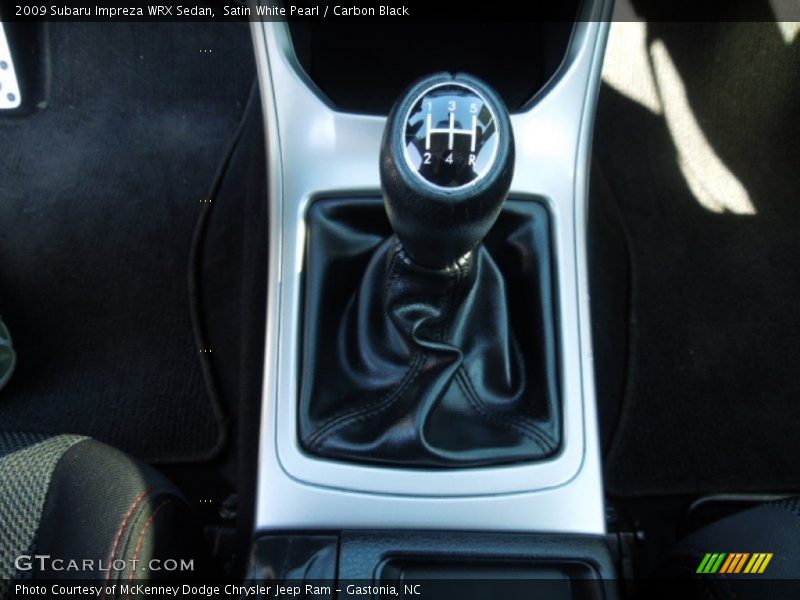 Satin White Pearl / Carbon Black 2009 Subaru Impreza WRX Sedan