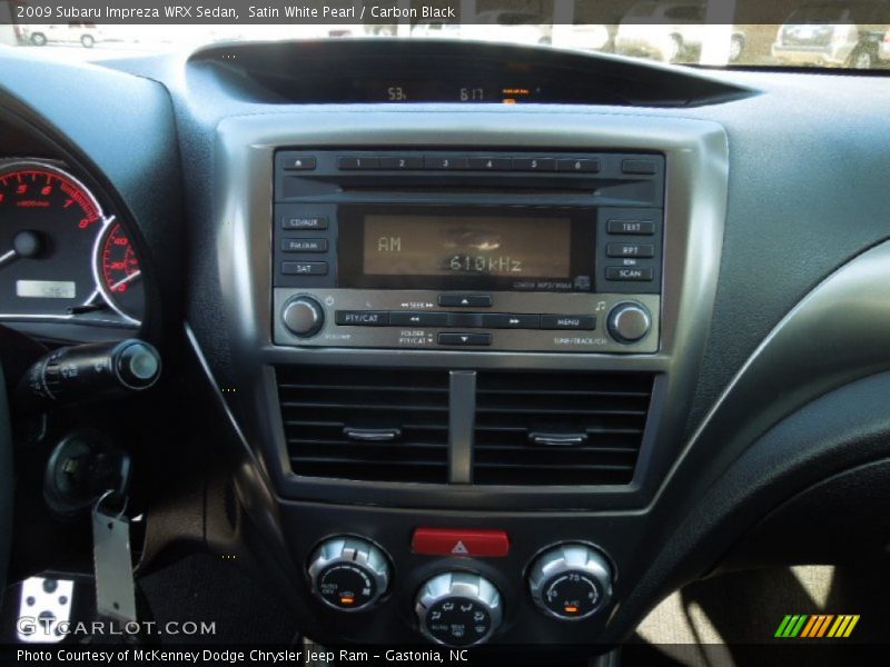 Satin White Pearl / Carbon Black 2009 Subaru Impreza WRX Sedan