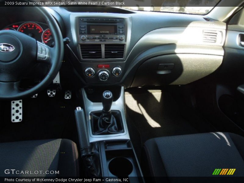 Satin White Pearl / Carbon Black 2009 Subaru Impreza WRX Sedan