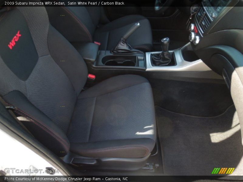 Satin White Pearl / Carbon Black 2009 Subaru Impreza WRX Sedan