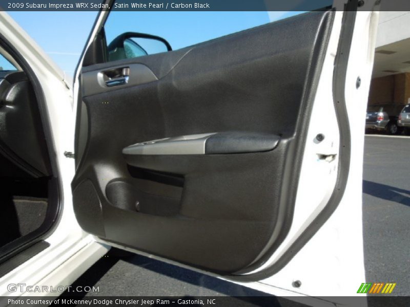 Satin White Pearl / Carbon Black 2009 Subaru Impreza WRX Sedan