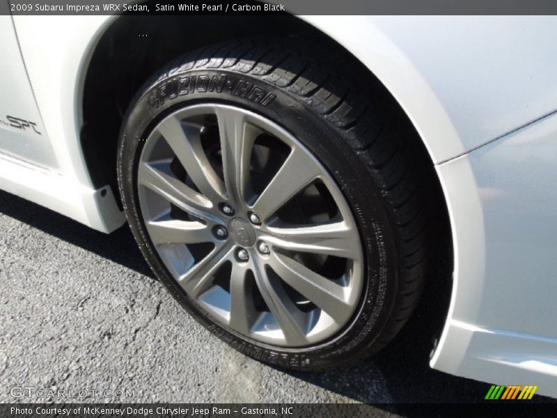 Satin White Pearl / Carbon Black 2009 Subaru Impreza WRX Sedan