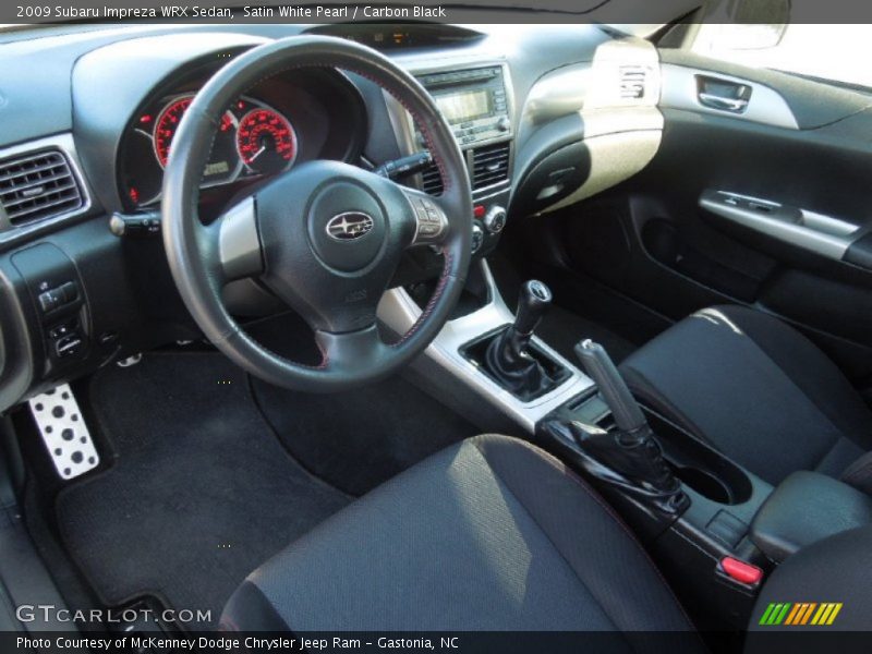 Satin White Pearl / Carbon Black 2009 Subaru Impreza WRX Sedan