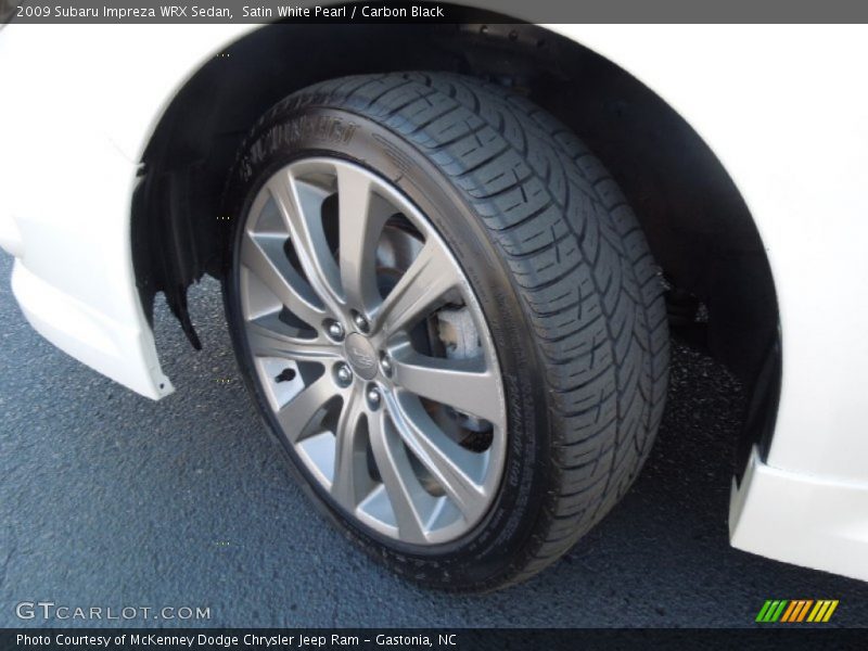 Satin White Pearl / Carbon Black 2009 Subaru Impreza WRX Sedan