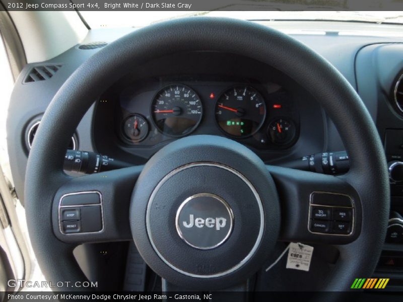 Bright White / Dark Slate Gray 2012 Jeep Compass Sport 4x4