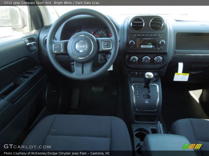 Bright White / Dark Slate Gray 2012 Jeep Compass Sport 4x4