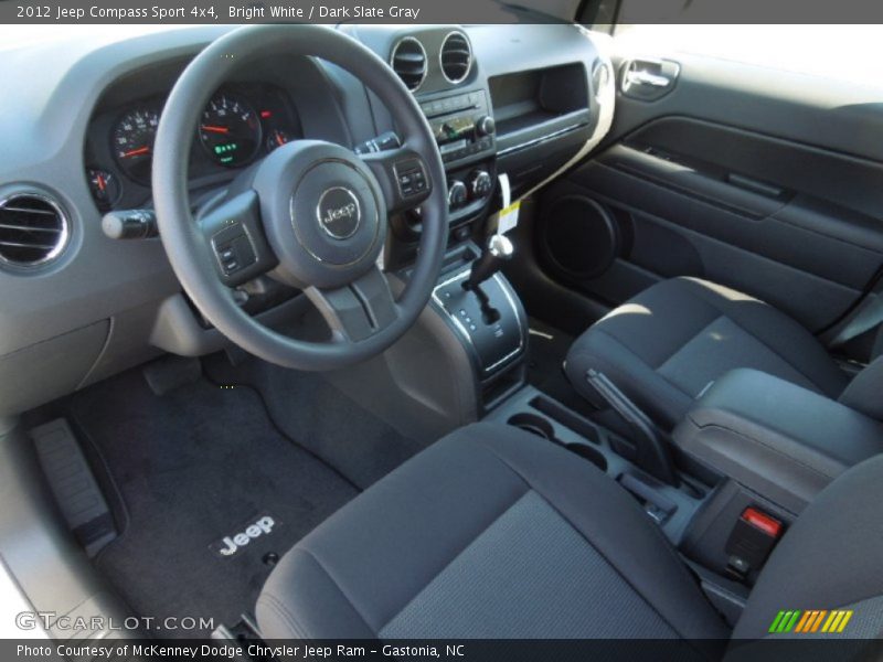 Bright White / Dark Slate Gray 2012 Jeep Compass Sport 4x4