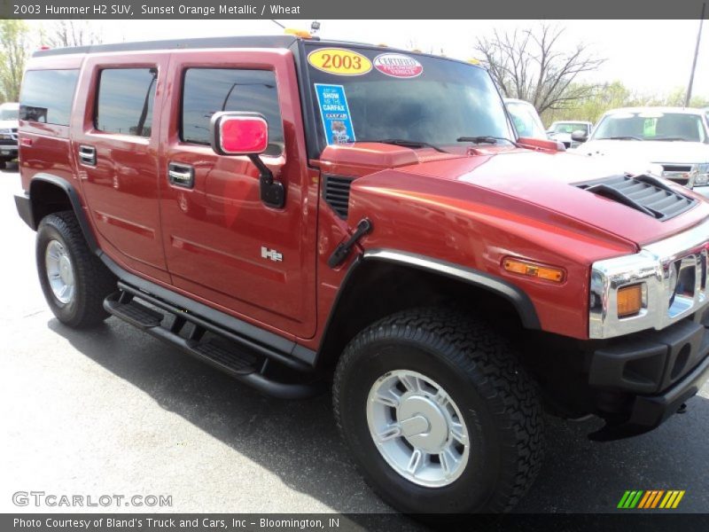 Sunset Orange Metallic / Wheat 2003 Hummer H2 SUV