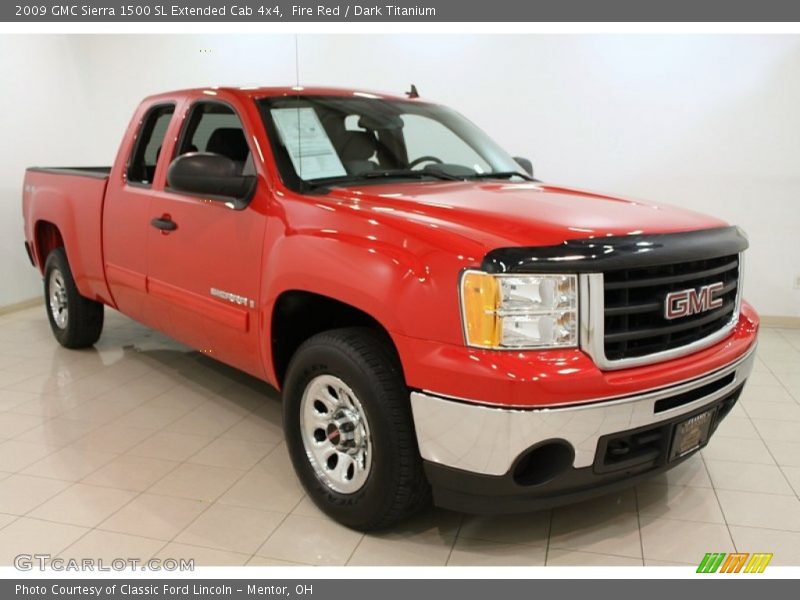 Fire Red / Dark Titanium 2009 GMC Sierra 1500 SL Extended Cab 4x4
