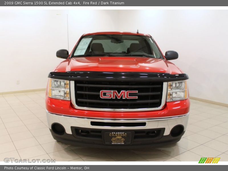 Fire Red / Dark Titanium 2009 GMC Sierra 1500 SL Extended Cab 4x4