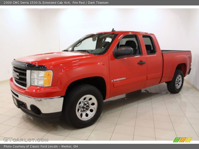 Fire Red / Dark Titanium 2009 GMC Sierra 1500 SL Extended Cab 4x4