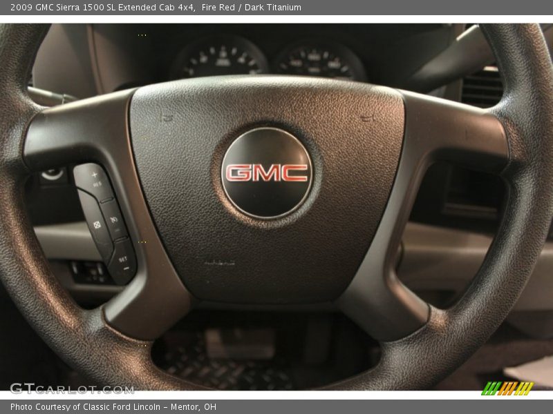 Fire Red / Dark Titanium 2009 GMC Sierra 1500 SL Extended Cab 4x4