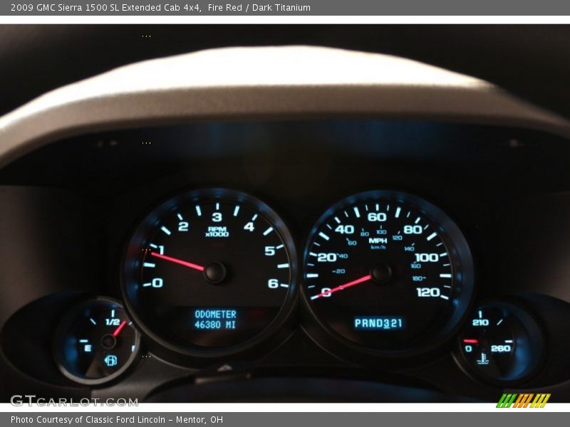Fire Red / Dark Titanium 2009 GMC Sierra 1500 SL Extended Cab 4x4