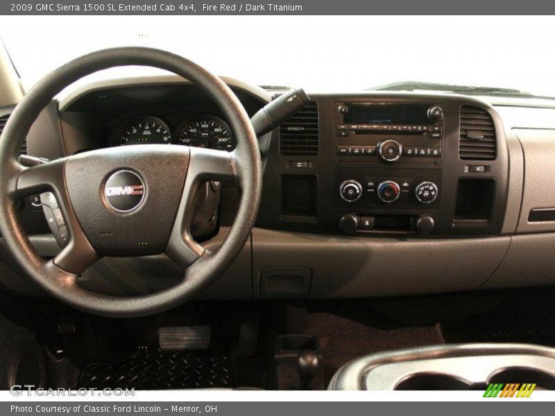 Fire Red / Dark Titanium 2009 GMC Sierra 1500 SL Extended Cab 4x4