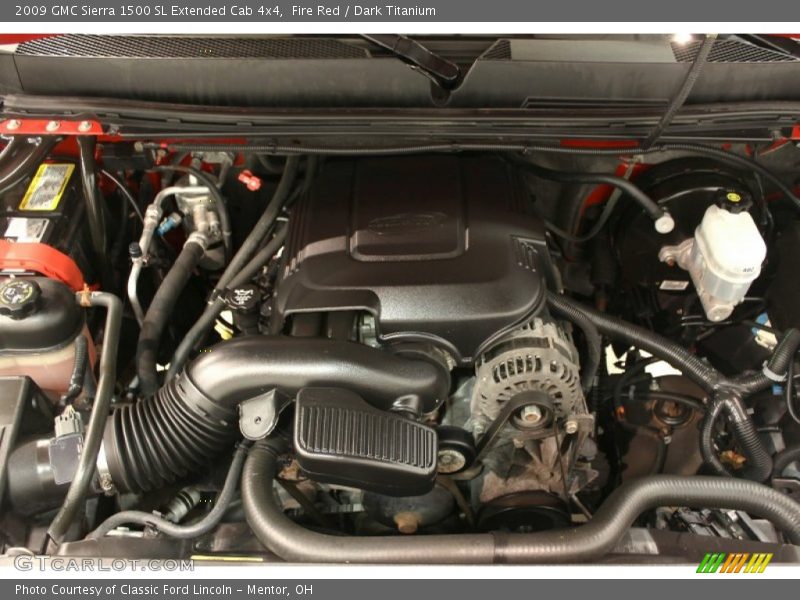 Fire Red / Dark Titanium 2009 GMC Sierra 1500 SL Extended Cab 4x4