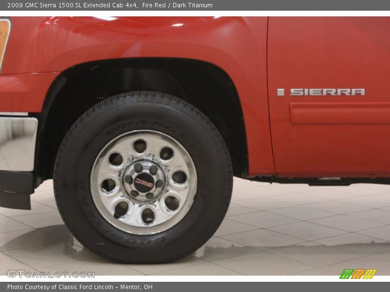 Fire Red / Dark Titanium 2009 GMC Sierra 1500 SL Extended Cab 4x4