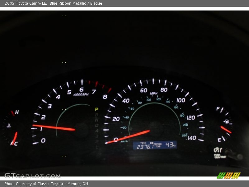 Blue Ribbon Metallic / Bisque 2009 Toyota Camry LE