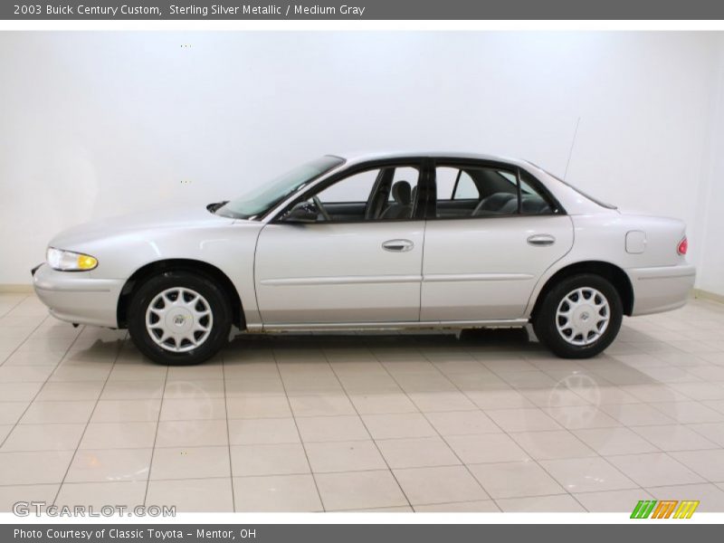 Sterling Silver Metallic / Medium Gray 2003 Buick Century Custom