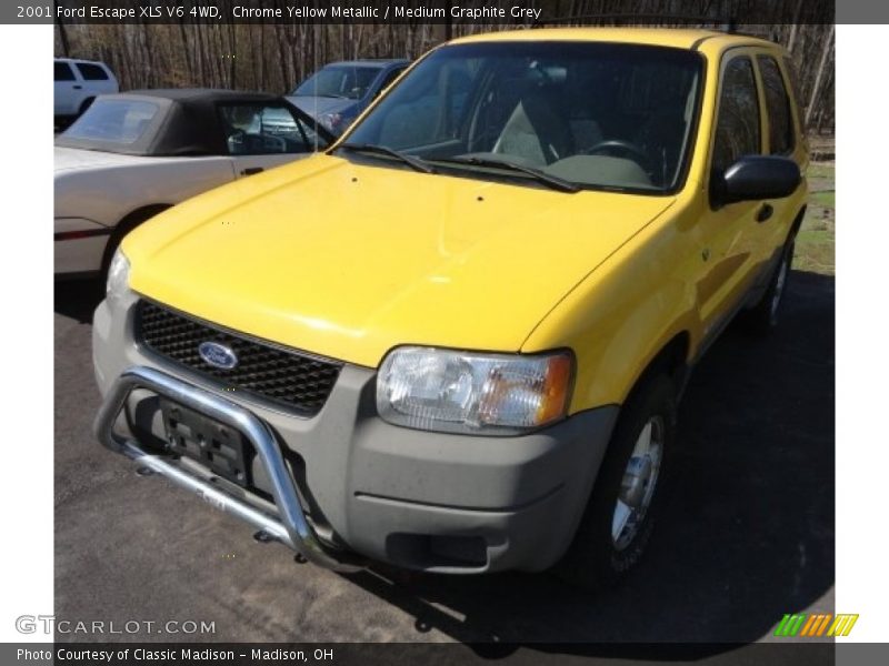 Chrome Yellow Metallic / Medium Graphite Grey 2001 Ford Escape XLS V6 4WD
