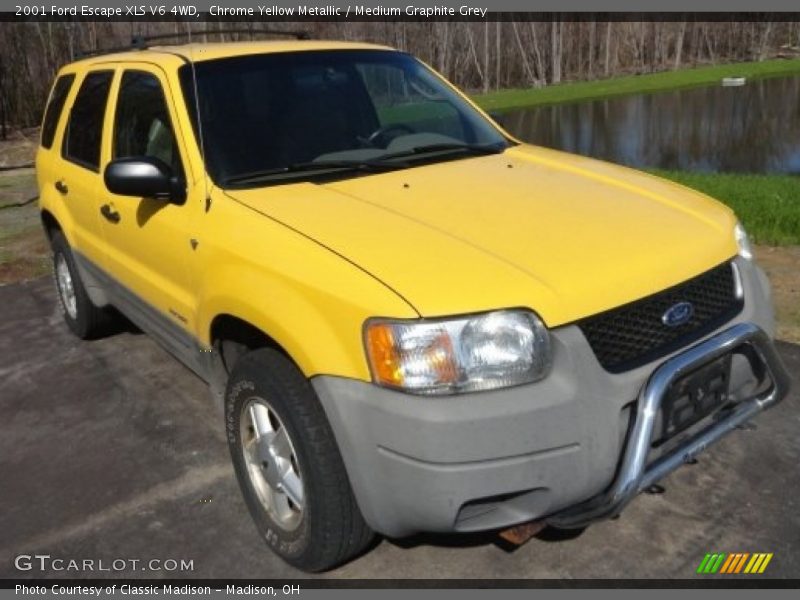 Chrome Yellow Metallic / Medium Graphite Grey 2001 Ford Escape XLS V6 4WD
