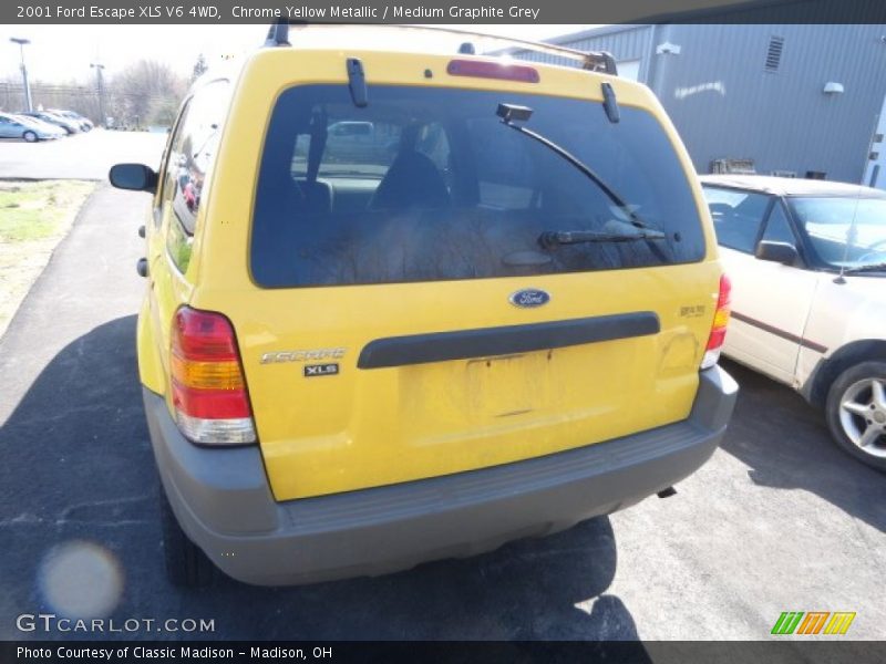 Chrome Yellow Metallic / Medium Graphite Grey 2001 Ford Escape XLS V6 4WD
