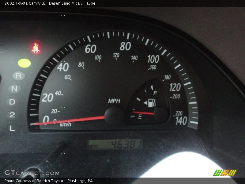 Desert Sand Mica / Taupe 2002 Toyota Camry LE