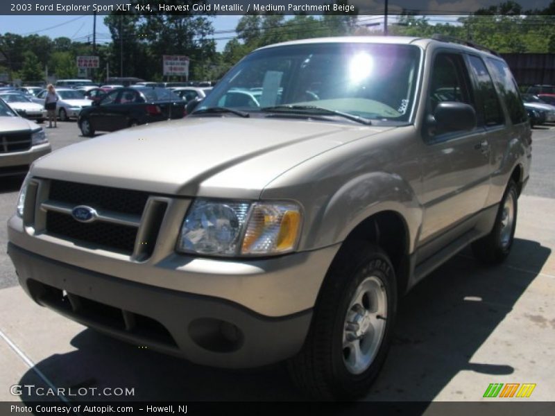 Harvest Gold Metallic / Medium Parchment Beige 2003 Ford Explorer Sport XLT 4x4