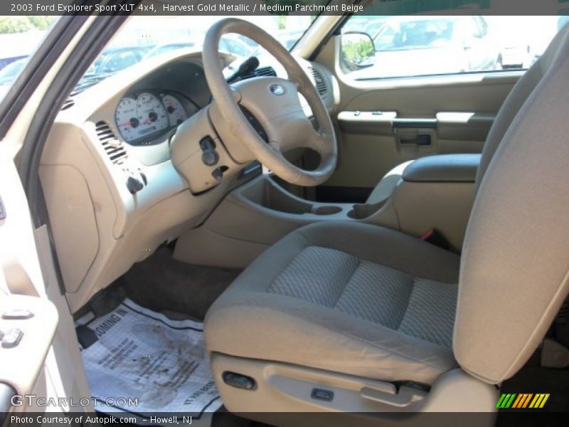 Harvest Gold Metallic / Medium Parchment Beige 2003 Ford Explorer Sport XLT 4x4