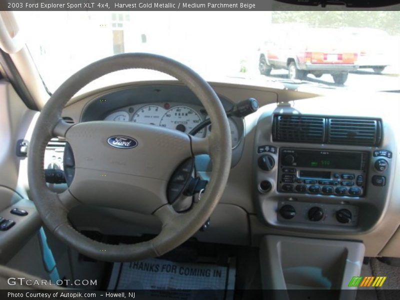 Harvest Gold Metallic / Medium Parchment Beige 2003 Ford Explorer Sport XLT 4x4