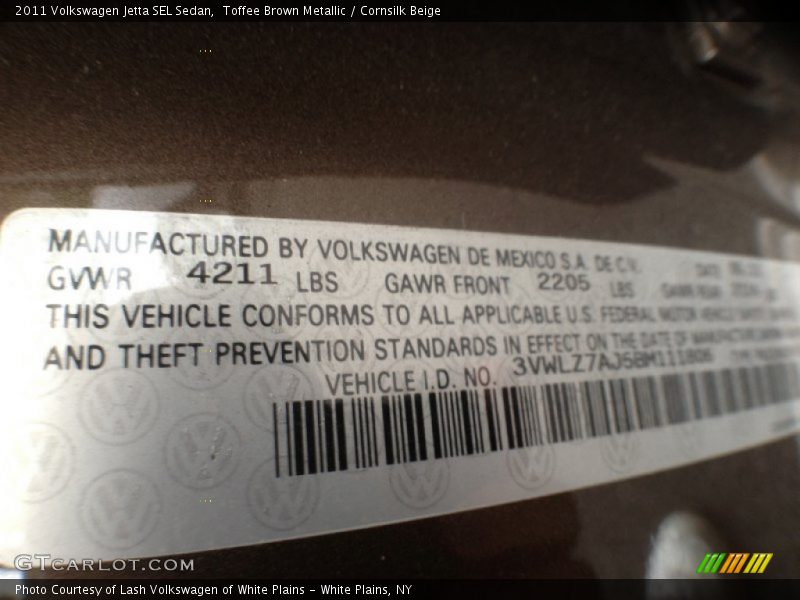 Toffee Brown Metallic / Cornsilk Beige 2011 Volkswagen Jetta SEL Sedan
