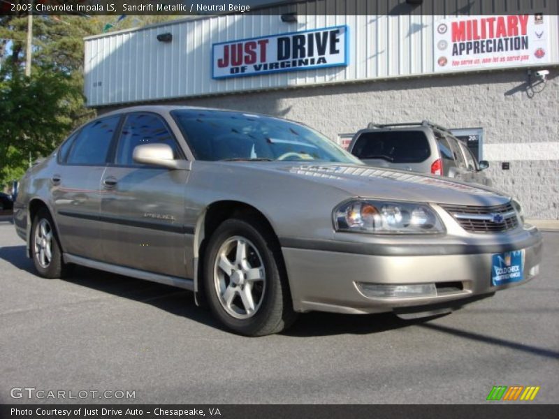 Sandrift Metallic / Neutral Beige 2003 Chevrolet Impala LS