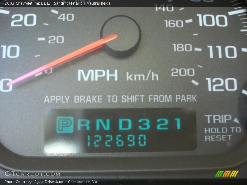 Sandrift Metallic / Neutral Beige 2003 Chevrolet Impala LS