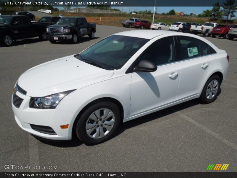 Summit White / Jet Black/Medium Titanium 2012 Chevrolet Cruze LS