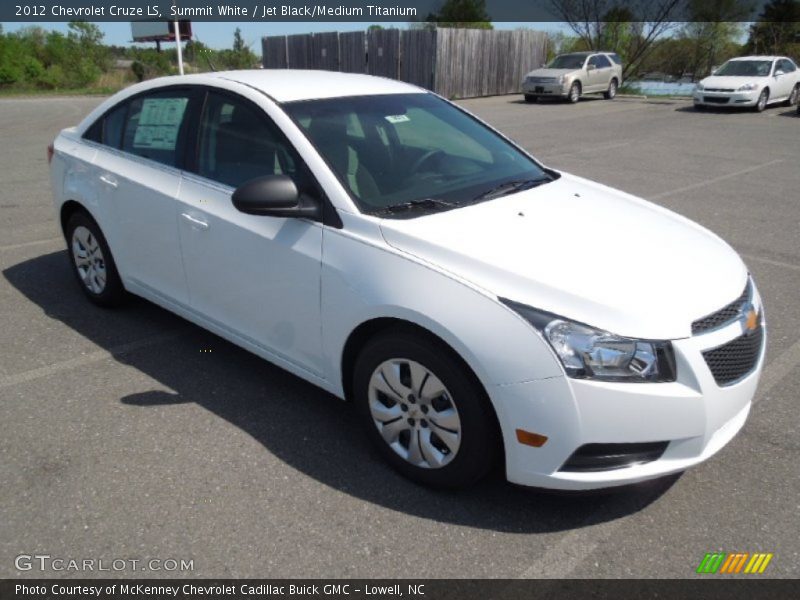 Summit White / Jet Black/Medium Titanium 2012 Chevrolet Cruze LS