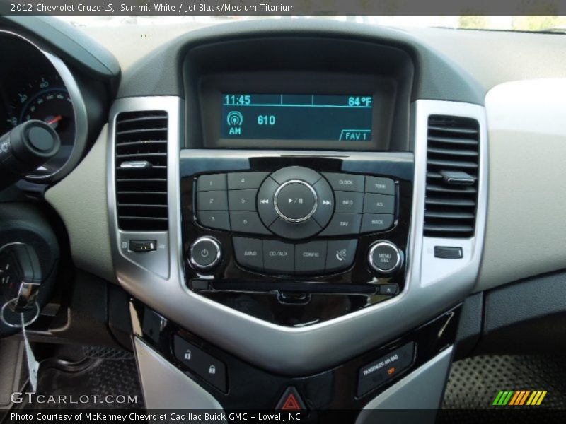 Summit White / Jet Black/Medium Titanium 2012 Chevrolet Cruze LS