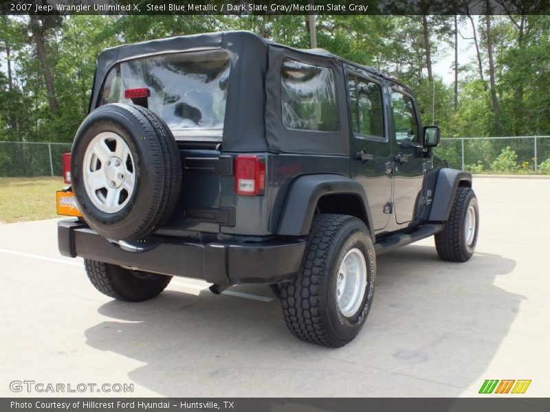 Steel Blue Metallic / Dark Slate Gray/Medium Slate Gray 2007 Jeep Wrangler Unlimited X