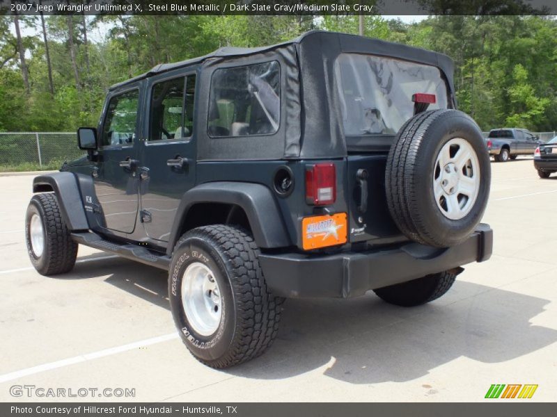 Steel Blue Metallic / Dark Slate Gray/Medium Slate Gray 2007 Jeep Wrangler Unlimited X
