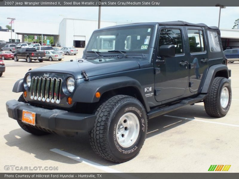Steel Blue Metallic / Dark Slate Gray/Medium Slate Gray 2007 Jeep Wrangler Unlimited X