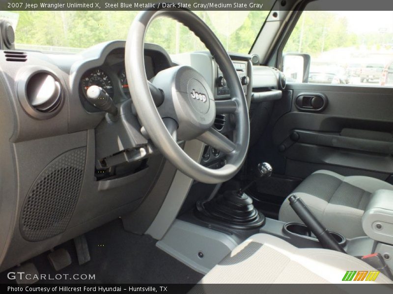 Steel Blue Metallic / Dark Slate Gray/Medium Slate Gray 2007 Jeep Wrangler Unlimited X