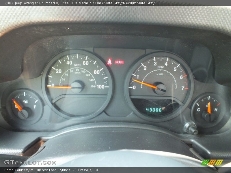 Steel Blue Metallic / Dark Slate Gray/Medium Slate Gray 2007 Jeep Wrangler Unlimited X
