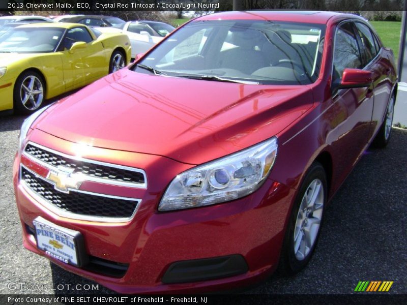 Crystal Red Tintcoat / Cocoa/Light Neutral 2013 Chevrolet Malibu ECO