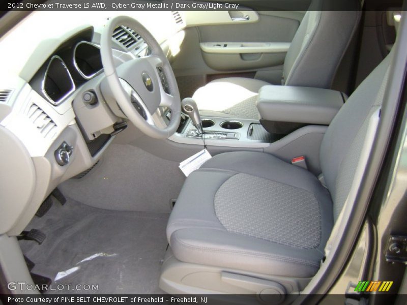 Cyber Gray Metallic / Dark Gray/Light Gray 2012 Chevrolet Traverse LS AWD